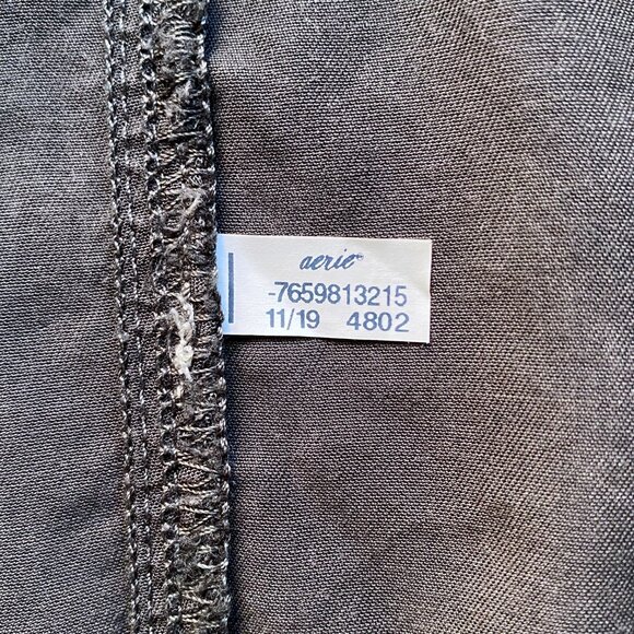 Aerie Paper Bag Dark Gray Camp Shorts - Picture 11 of 11